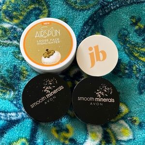 Loose powder highlighter & blush bundle: Airspun/Jecca Blac/Avon.